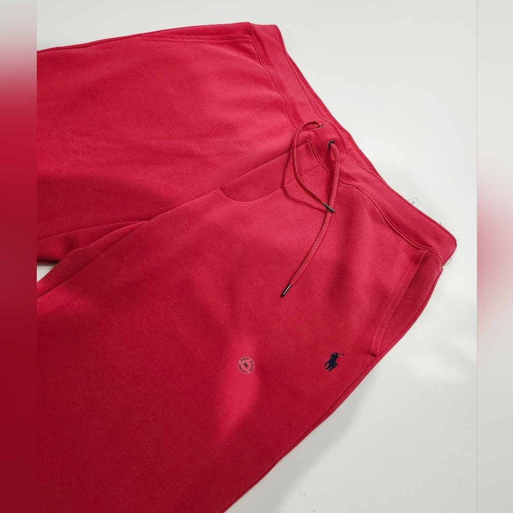 Polo Ralph Lauren  Men's Double-Knit Fleece Jogger Athletic Pants Red Size XXL - Picture 2 of 9